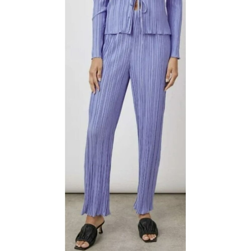 Giani Bini Purple Pull On Plisse Pants Size Large